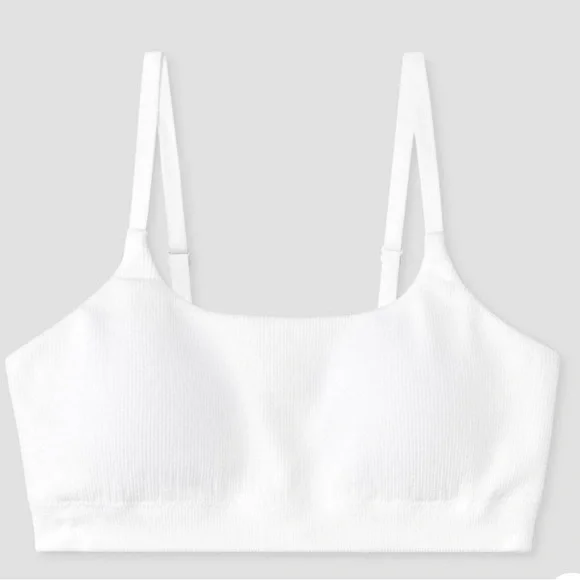 Art Class Girls (Set of 2)White Ribbed Pullover Bralette Adjustable Straps Large - Picture 1 of 8